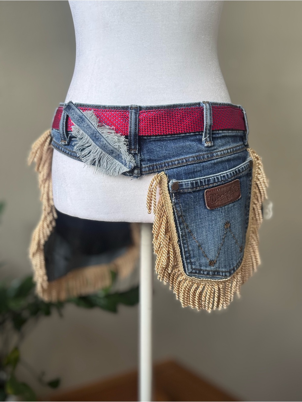 B4 Custom Upcycled Denim Fanny Belt - Picture 5 of 8